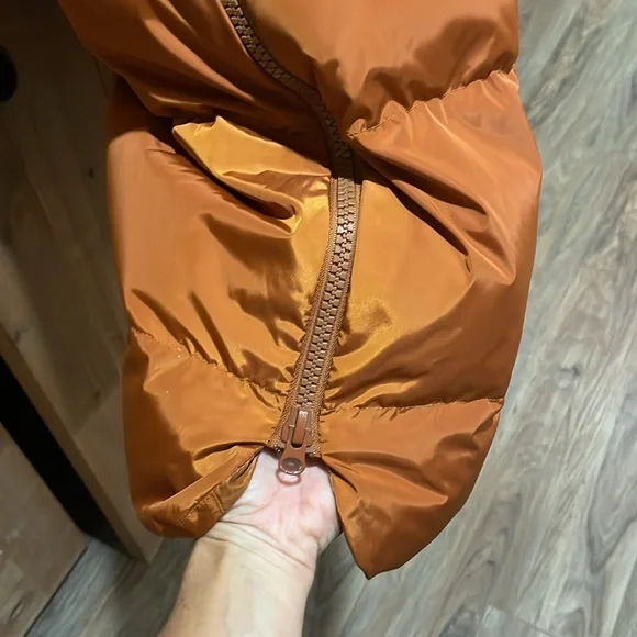 Calia by Carrie Underwood Long Orange Puffer Coat - Picture 6 of 6